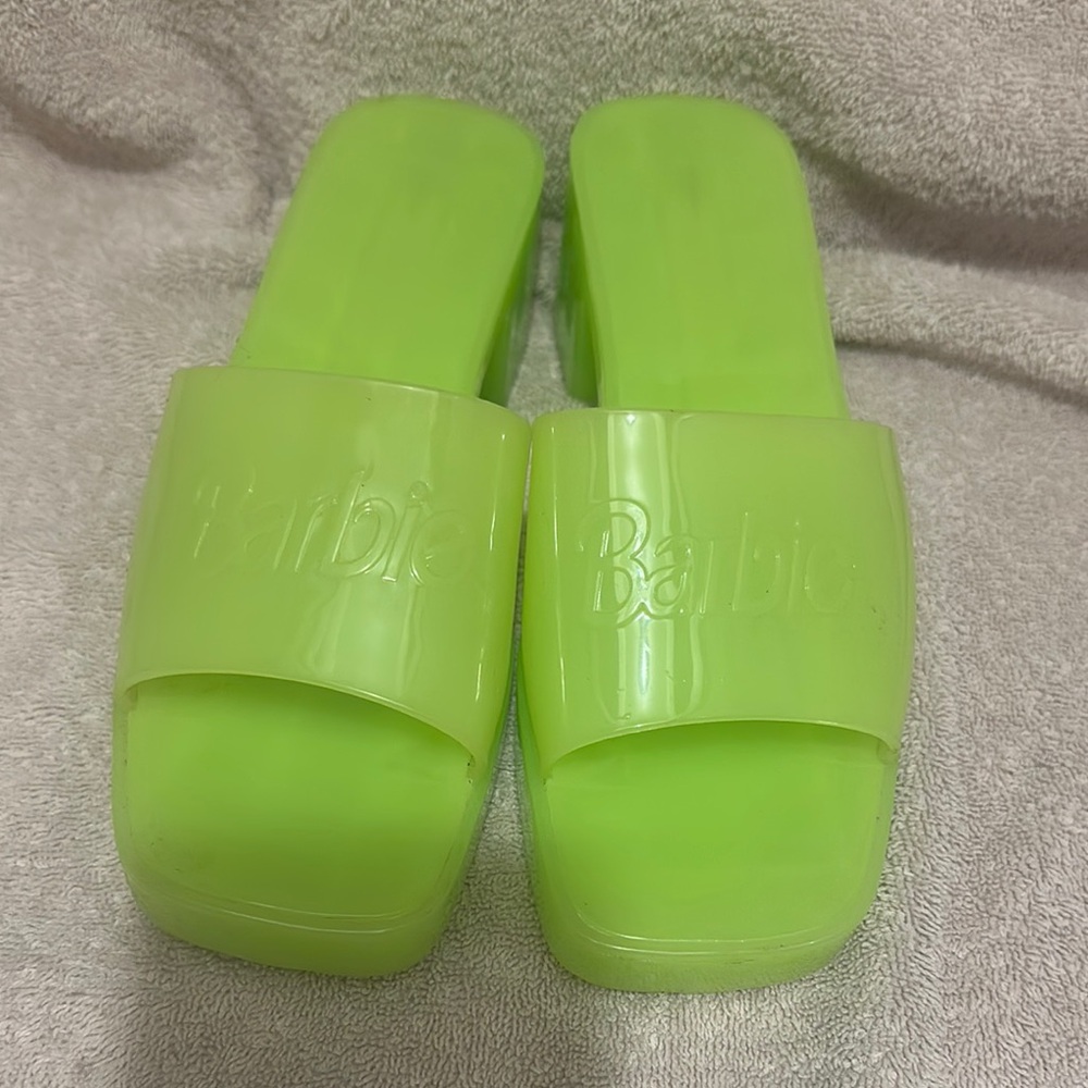 Barbie Women's Green Slide Sandals, Size 8